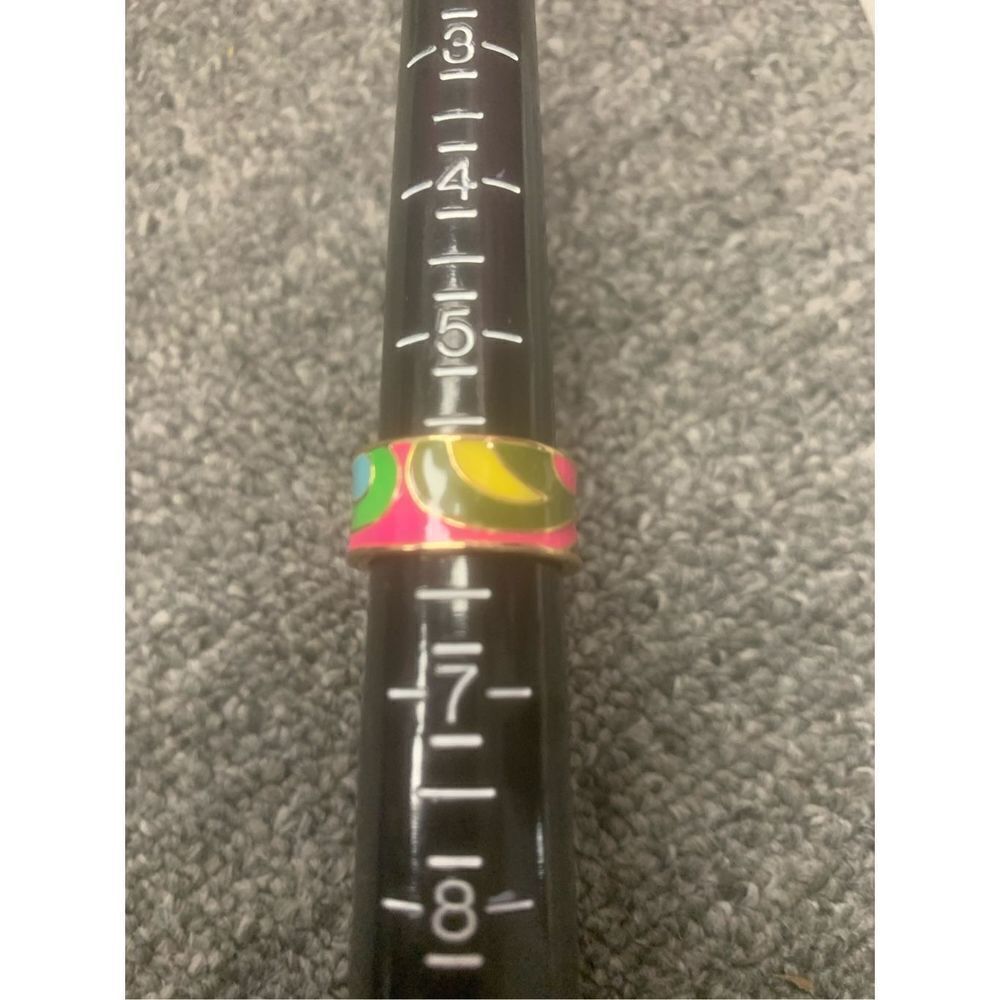 Oil Paint Patterned Ring - Picture 3 of 4